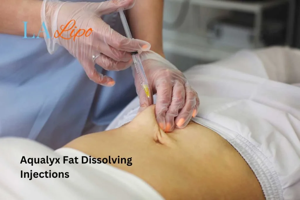 woman having fat dissolving injections Swadlincote in the stomach