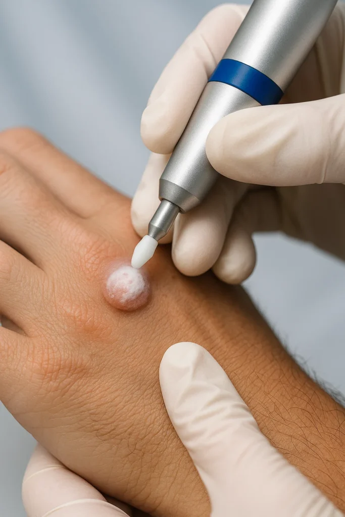 example of wart removal Swadlincote using cryopen