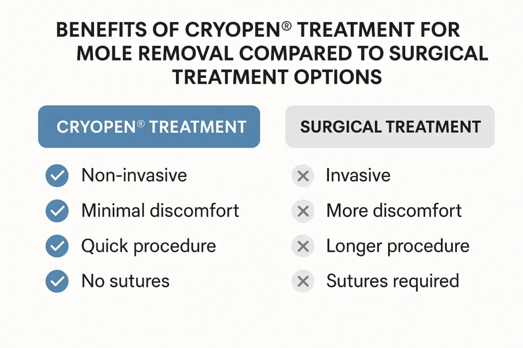 Benefits of facial mole removal Swadlincote - call our team today to book a consultation