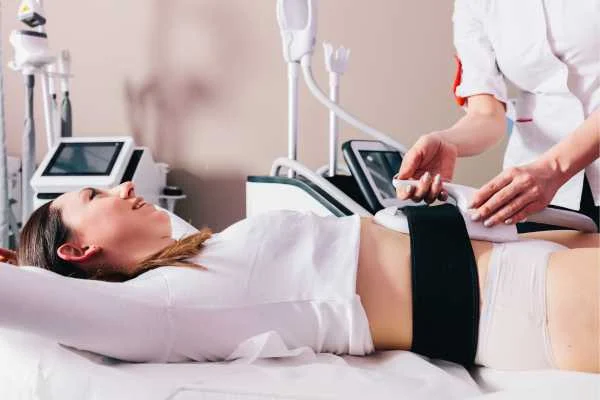 woman having body sculpting to help improve her body image and her mental health Swadlincote